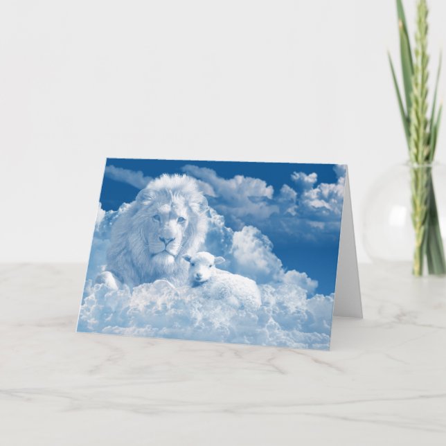 Lion and Lamb Greeting Card (Front)
