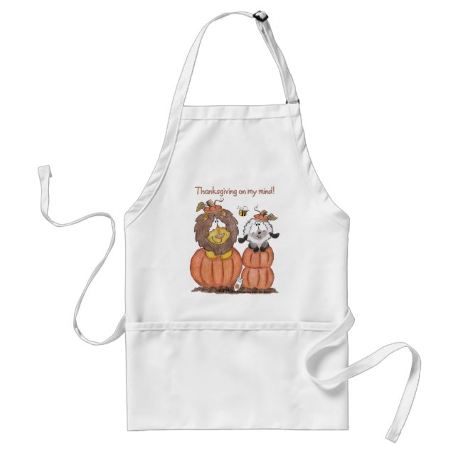 Lion and Lamb in Pumpkins Standard Apron (Front)