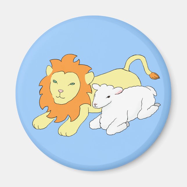 Lion and Lamb Magnet (Front)