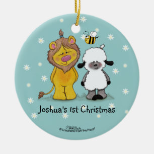 Lion and Lamb True Friends-1st Christmas Ornament
