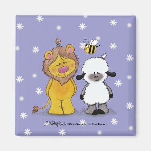 Lion and Lamb True Friends Magnet