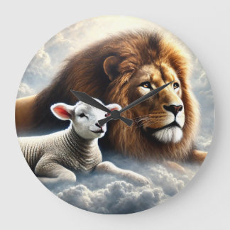 Lion and Lamb Wall Clock