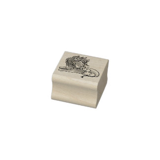 Lion and Lamb | Wood Art Stamp
