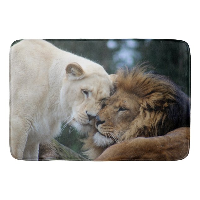 Lion and Lioness Bath Mat (Front)