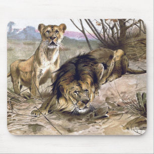Lion And Lioness Mousepad