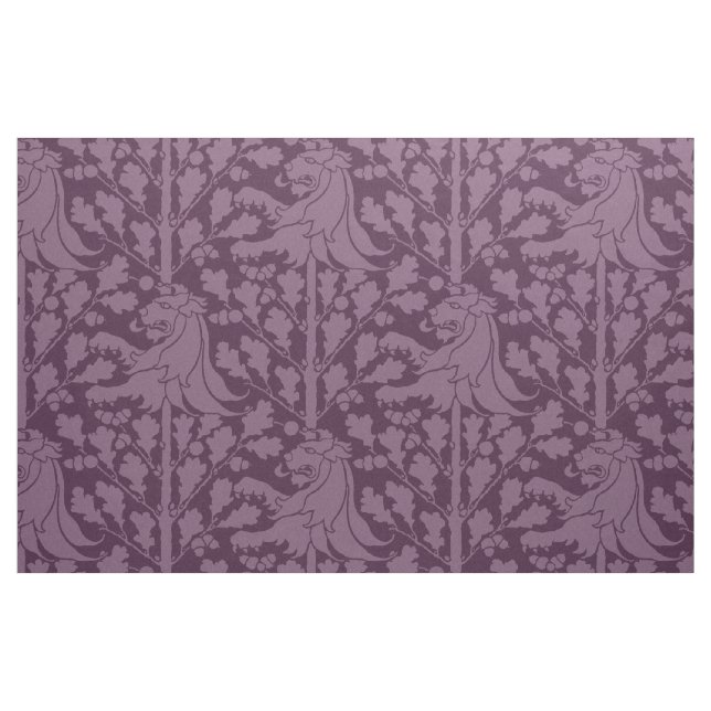 Lion and Oak, Aubergine Fabric (Fat Quarter)