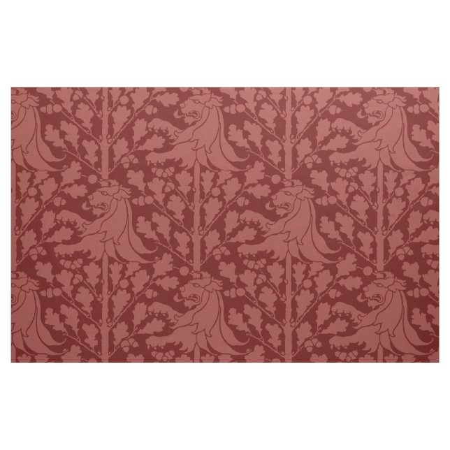 Lion and Oak, Brick Red Fabric (Fat Quarter)