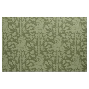 Lion and Oak, Olive Green Fabric