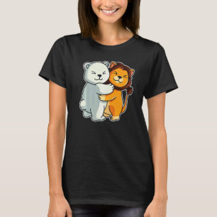 Lion And Polar Bear Cute Animals For Women Animal T-Shirt