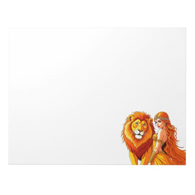 Lion and Princess Notepad (Front)