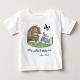Lion and the lamb Bible verse Baby T-Shirt