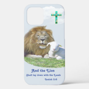 Lion and the lamb Bible verse iPhone 12 Case