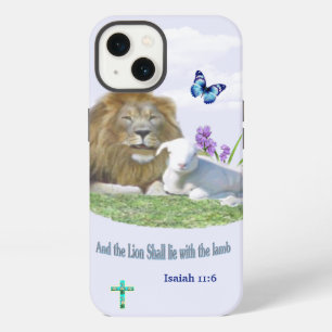 Lion and the lamb Bible verse iPhone 13 Case