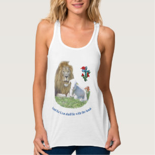 Lion and the lamb Bible verse Singlet