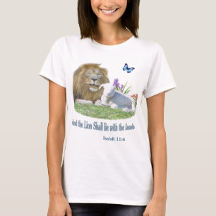 Lion and the lamb Bible verse T-Shirt