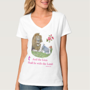 Lion and the lamb Bible verse T-Shirt