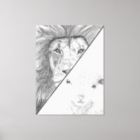 Lion and the lamb canvas