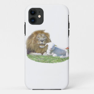 Lion and the Lamb christian art iPhone 11 Case