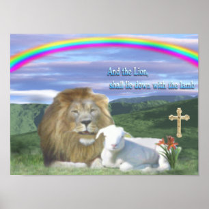 Lion and the lamb poster