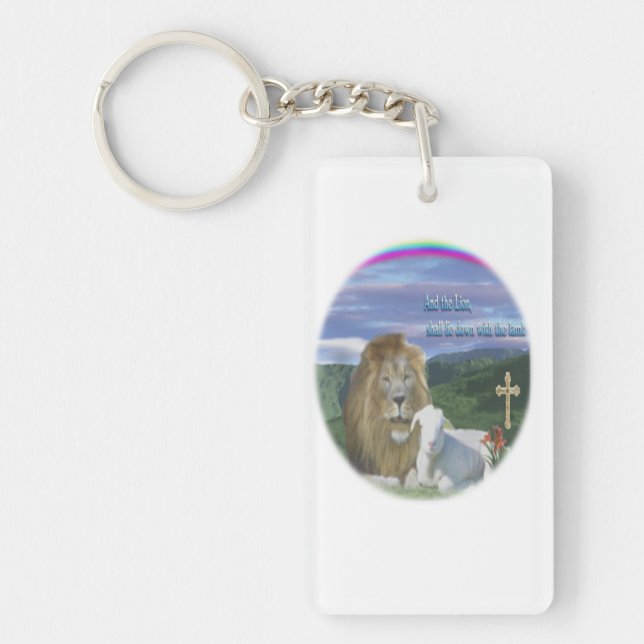 Lion and the Lamb products Key Ring (Front)