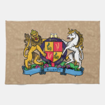 Lion and Unicorn Rampant Beer Coat of Arms