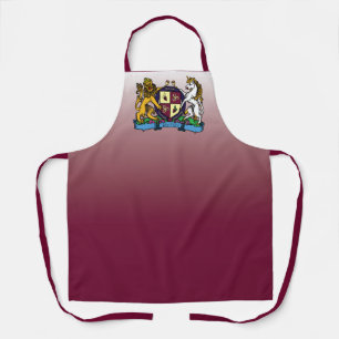 Lion and Unicorn Rampant Wine Coat of Arms Apron