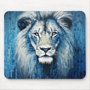 Lion Animal Art Decor Paint Mosaic Mouse Pad