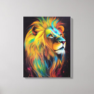 Lion Animal Discovery Adventure Nature Planet Canvas Print