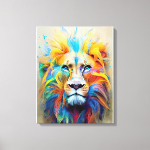 Lion Animal Discovery Adventure Nature Planet Canvas Print