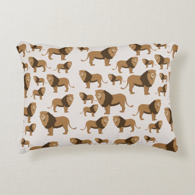 Lion Animal Pattern  Decorative Cushion (Front)