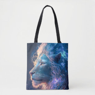 Lion Animal Portrait Painting Wildlife Outdoors  Tote Bag