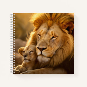 Lion Animal Wild Beauty Freedom Wilderness Print Notebook