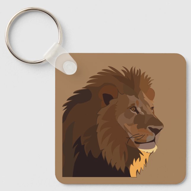 Lion Animal Wildlife Lion Key Ring (Front)