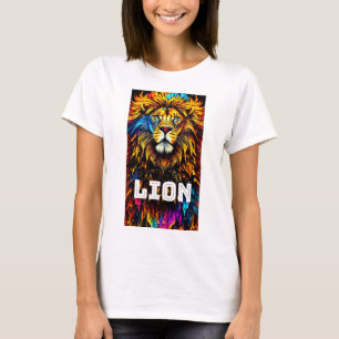 Lion Art Colour Splash, summer gift for women T-Shirt
