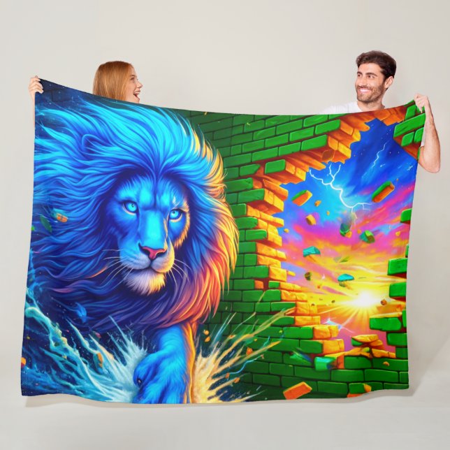 Lion Art Fleece Blanket (In Situ)