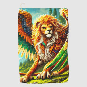 Lion Art Golf Towel