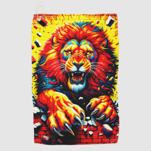 Lion Art Golf Towel