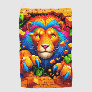 Lion Art Golf Towel