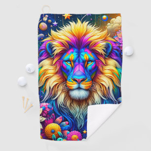 Lion Art Golf Towel