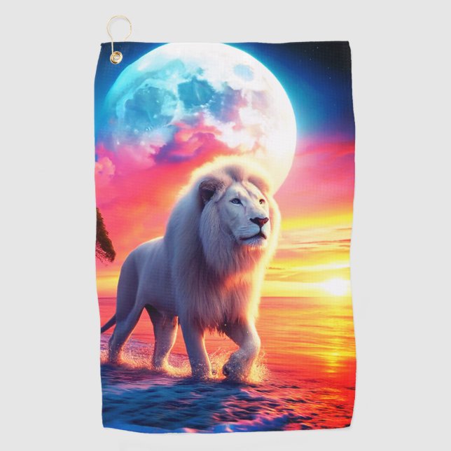 Lion Art Golf Towel (Front)
