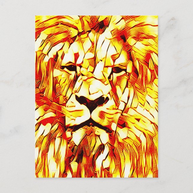 Lion Art Postcard (Front)