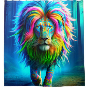 Lion Art Shower Curtain