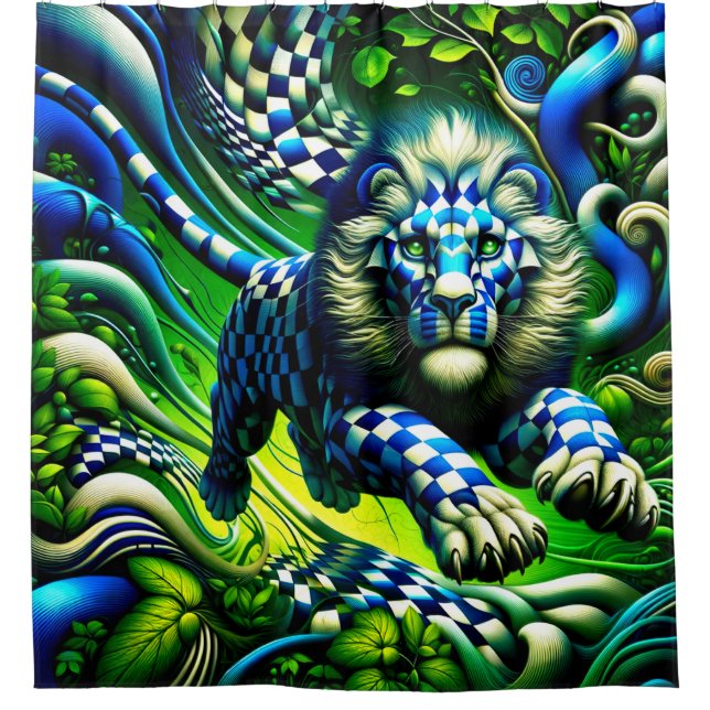Lion Art Shower Curtain (Front)