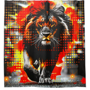 Lion Art Shower Curtain