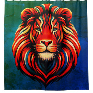 Lion Art Shower Curtain