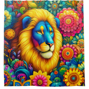 Lion Art Shower Curtain
