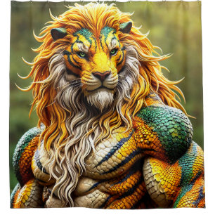 Lion Art Shower Curtain