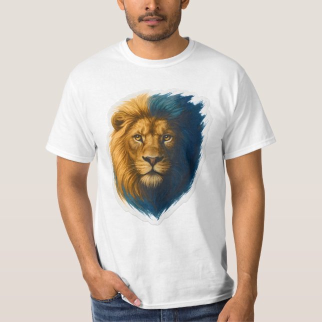 Lion Artwork – Bicolor T-Shirt (Front)