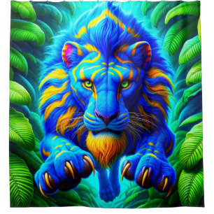 Lion Artwork Shower Curtain