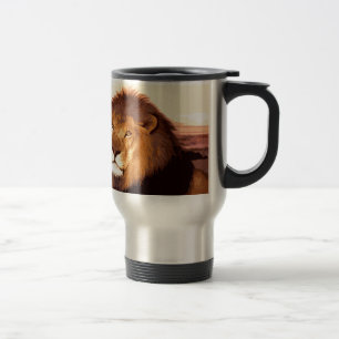 Lion Artwork Travel Mug